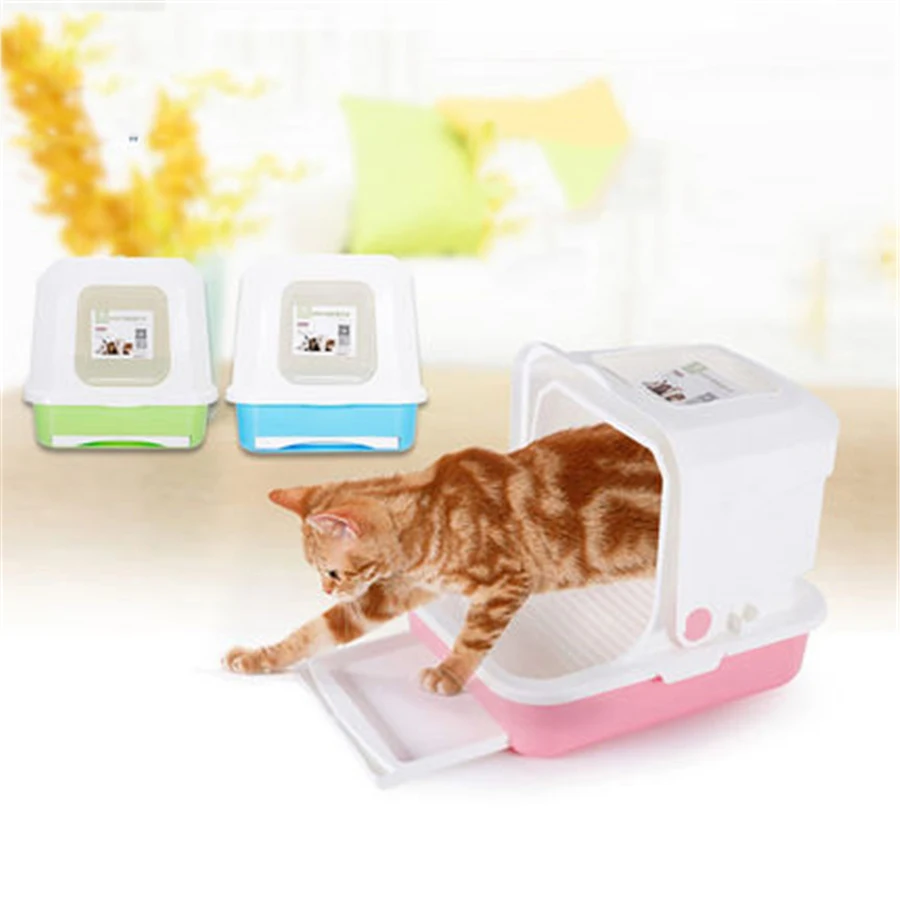Toilet Box Closed Training Kit Cat Litter Shovel Pet WC Animal Products For Cats Toilet For Cat