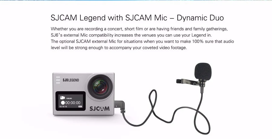 SJCAM SJ6 Legend 4K HD экшн-камера WiFi Пульт дистанционного управления экшн-видео камера 16 МП Водонепроницаемая Спортивная камера