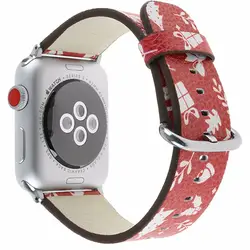 Кожаный ремешок для Apple watch band 4 44 мм 40 мм ремешок для часов Iwatch series 4 3 2 1 correa 42 мм 38 мм Рождественский браслет наручный ремень