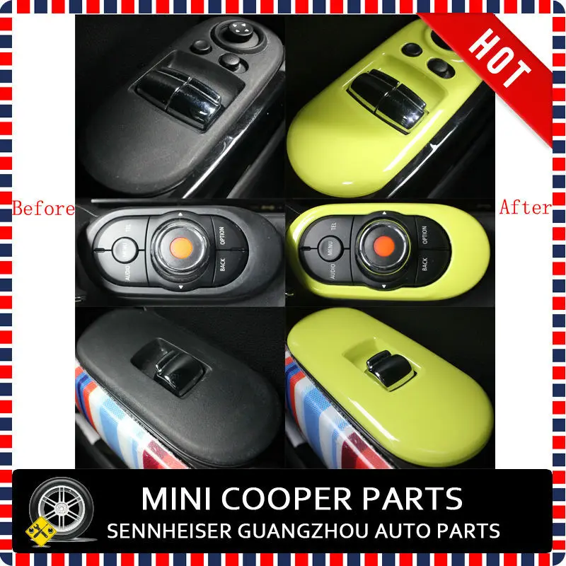 Фирменная Новинка УФ-защитой окна, драйвер рама желтый Цвет мини Рэй Стиль для Mini Cooper F56(3 шт./компл