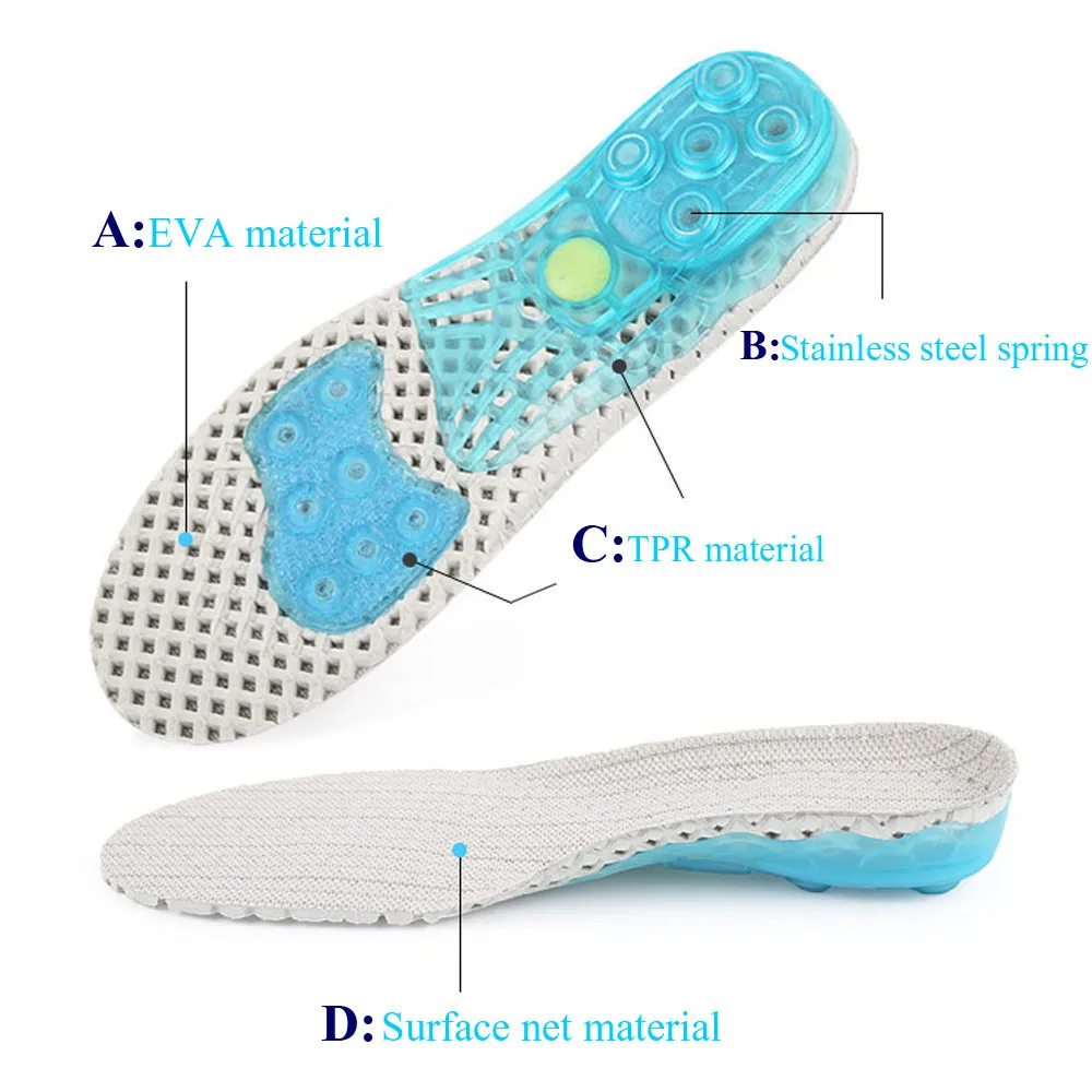 EiD EVA Silicone Gel orthotic insole for Flat Feet Arch Support orthopedic shoes sole Insoles for men and women Shock Absorption