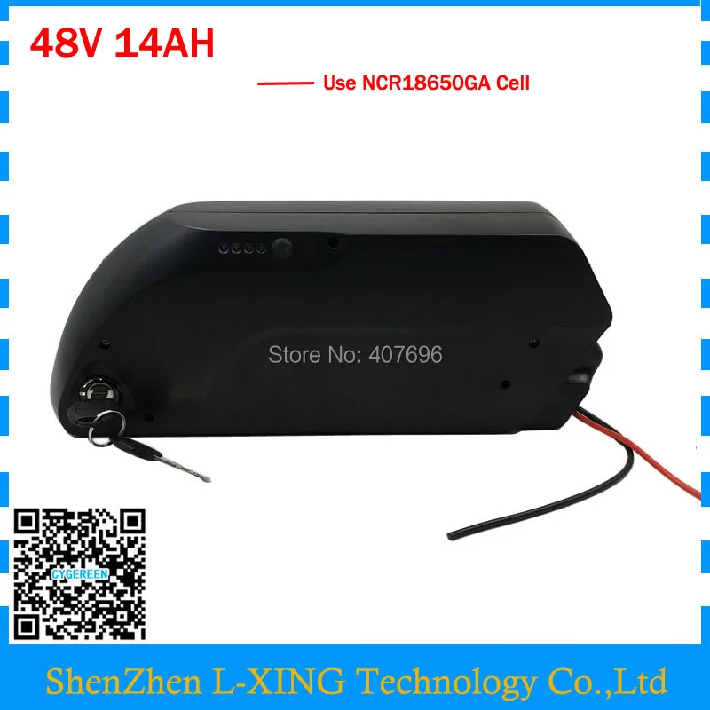 

Free customs duty shark down tube 48V 1000W Ebike battery 48V 14AH lithiun ion battery use GA 18650 cell with BMS Charger