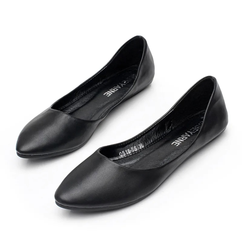 

Spring new flat-bottomed shallow shallow comfortable shoes large size professional office women's shoes.