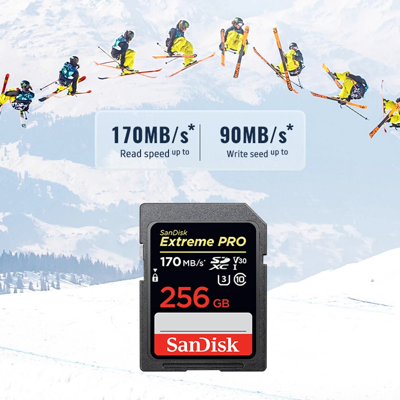  SanDisk Extreme PRO sd card 128gb 256gb SDXH up to 170MB/s read speed sd card 64gb 32gb 16gb up to 