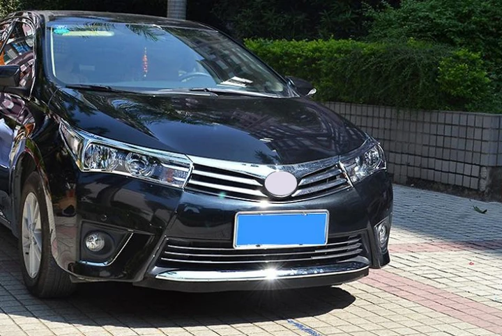 Для Toyota Corolla ABS Хромированная накладка переднего бампера