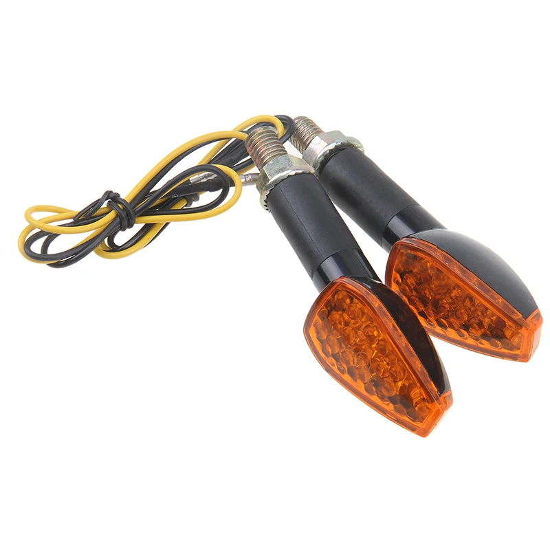 

Smoke/Orange/White Lens Universal Motorcycle 15 LED Turn Signal Light Amber Blinker Indicator For Suzuki Kawasaki Cafe Racer