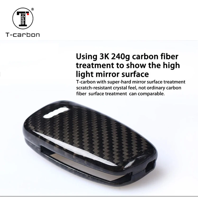 

For Audi Car Accessories Pure Real Carbon FiberBusiness giftsCover key Case Auto Key Chains Protection Shell
