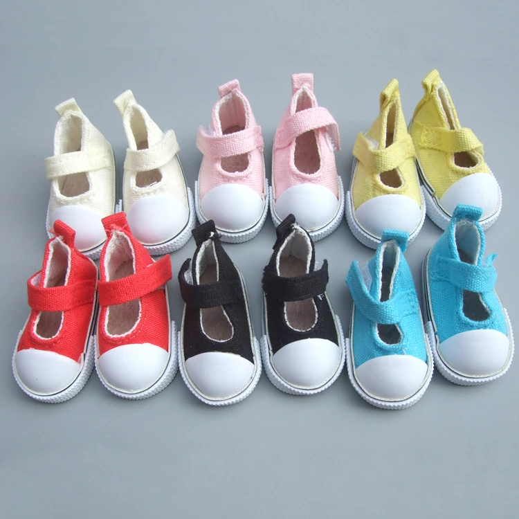 5 cm Doll shoes Denim Canvas Mini font b Toy b font Shoes1 6 Bjd Sneackers