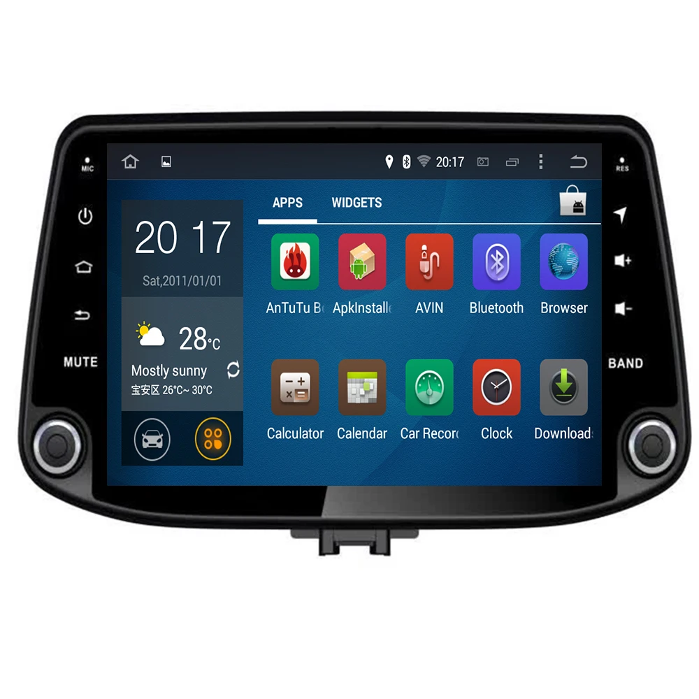 Top 4G+32G Octa Core 2 Din Stereo Android 9.0 Car Radio for Hyundai i30 2017 2018 19+GPS Navigation CD DVD Player Bluetooth headunit 3