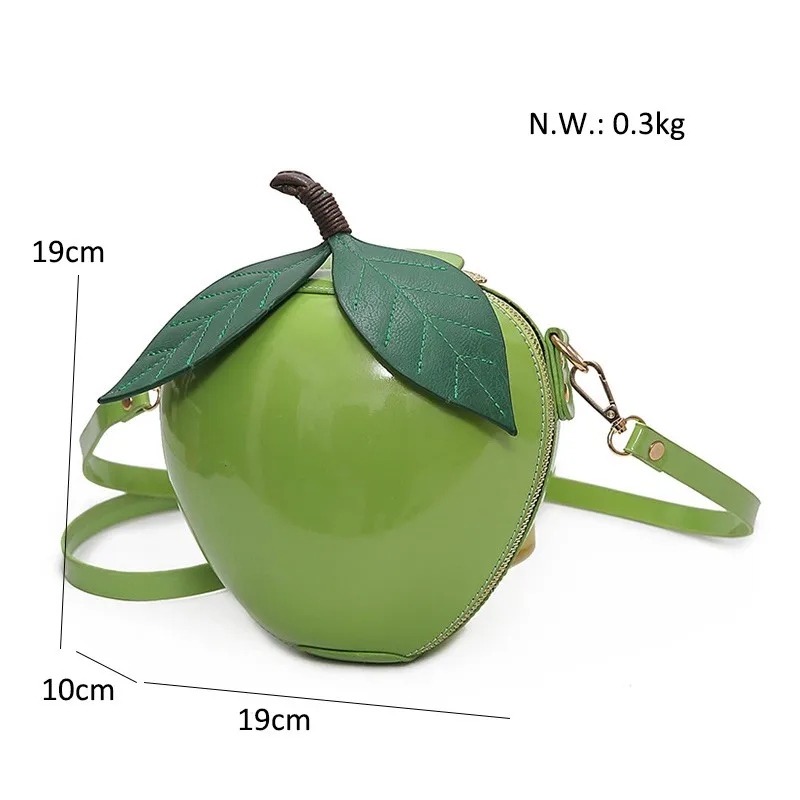 apple shape handbag messenger bag (2)