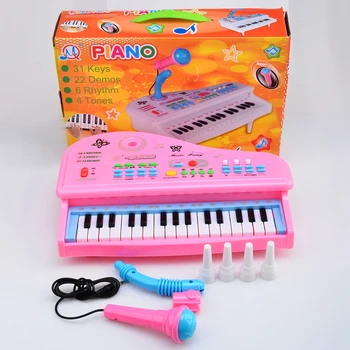 

31 Key Electronic Keyboard Piano Musical Toy with Mic for Children 3168 - Pink