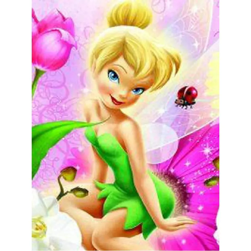 

Full square Diamond Embroidery Tinker Bell DIY 5D Diamond Painting Stitch Rhinestone puzzle mosaic home Decoration gift Disney
