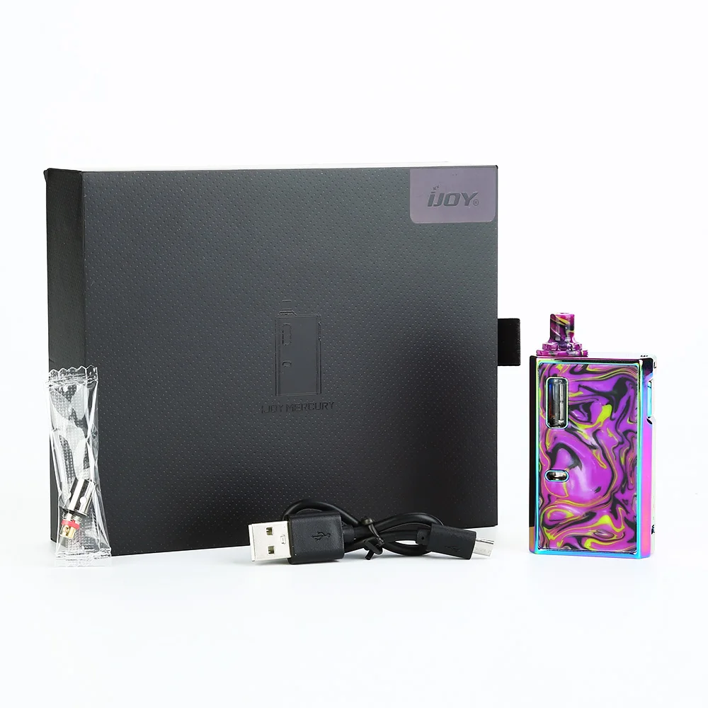 New Original IJOY Mercury Resin Starter Kit 1100mAh battery 2ml Tank 1.0ohm Mesh coil MTL Ecig Vape Kit VS Shogun UnivDrag 2 (1)