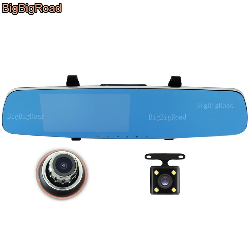 BigBigRoad For BMW M1 M6 F06 E63 M4 F82 F83 M47 M42 M3 E46 E92 F80 Car DVR Blue Screen Rearview Mirror Video Recorder Dash Cam | Автомобили