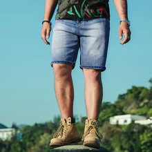 Большие размеры, S-XXXXXXL, новинка, летние джинсовые шорты мужские модные рваные джинсы, повседневная хлопковая приталенная брендовая одежда наивысшего качества