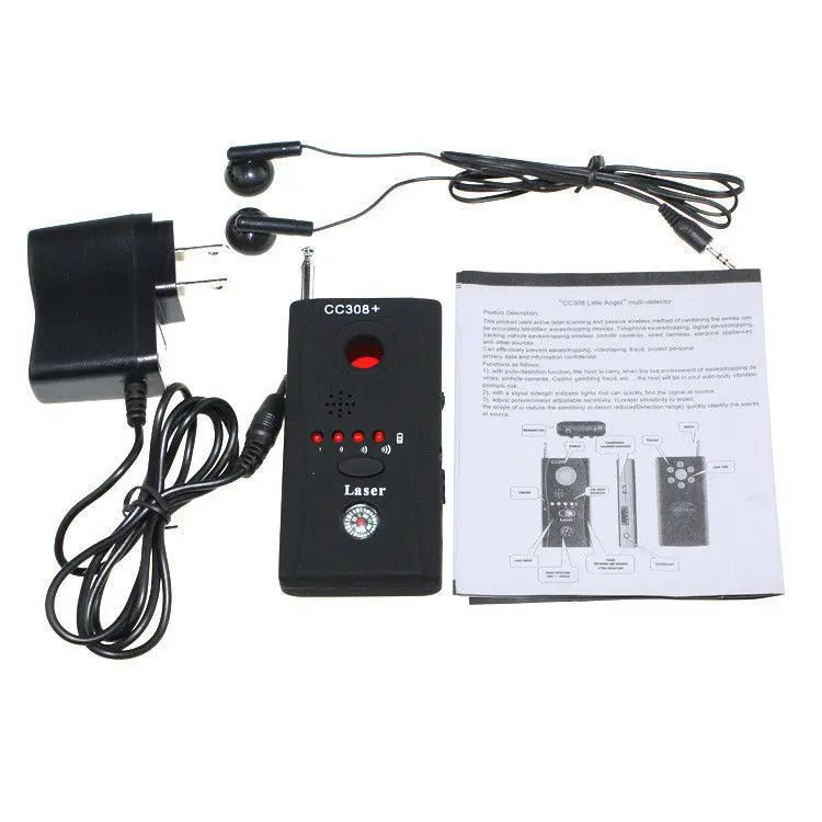 

Antispy Camera bug RF Detector GEEAIR Wireless Bug Detector Hidden-Camera Lens Detector Radio Wave Signal Detect Full range GSM
