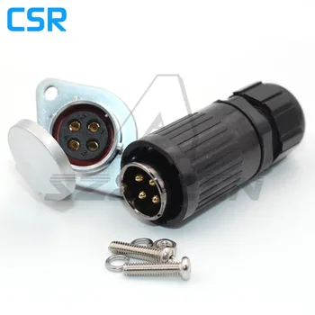 

HP20 Automotive connectors 4pin waterproof electrical plug socket IP67, LED outdoor cable installation connector 4pin