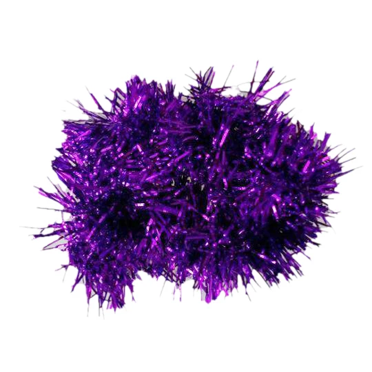 2 м(6,5 футов) Рождественская мишура, украшения для елки мишура гирлянда(фиолетовый