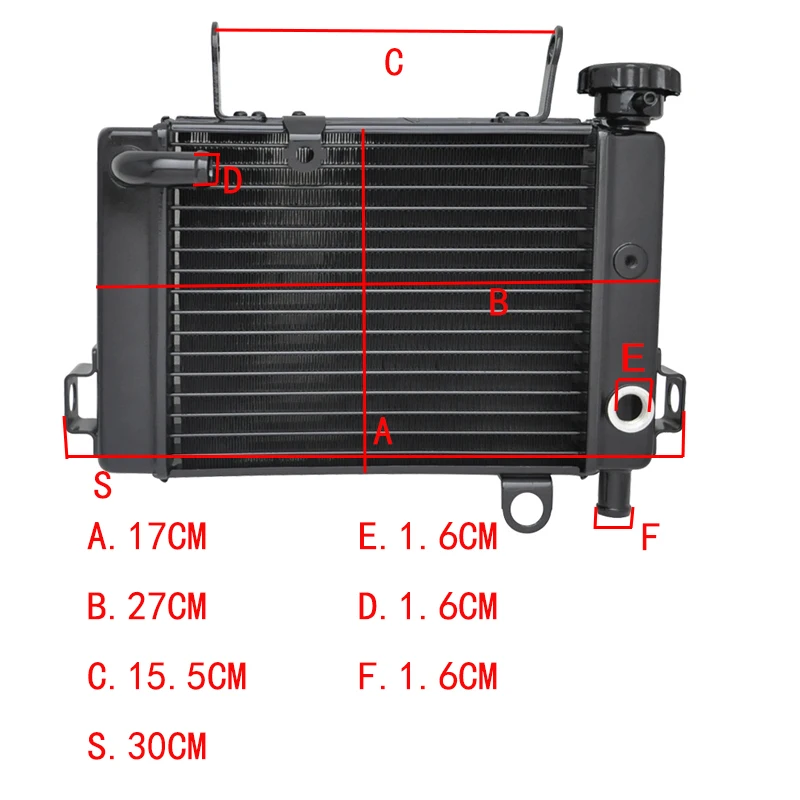

For HONDA CBR125 2003-2009 CBR 125 03-09 Motorcycle Aluminium Replacement Engine Cooling Radiator