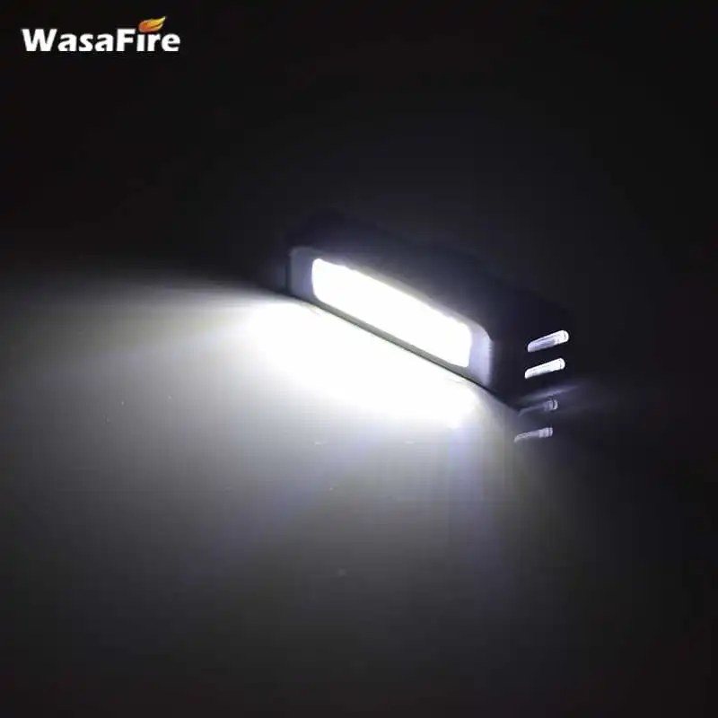 WasaFire COB Comet USB Перезаряжаемый велосипедный головной светильник высокой яркости 4 цвета светодиодный 100лм передний/задний велосипедный защитный фонарь спортивный подарок - Цвет: white