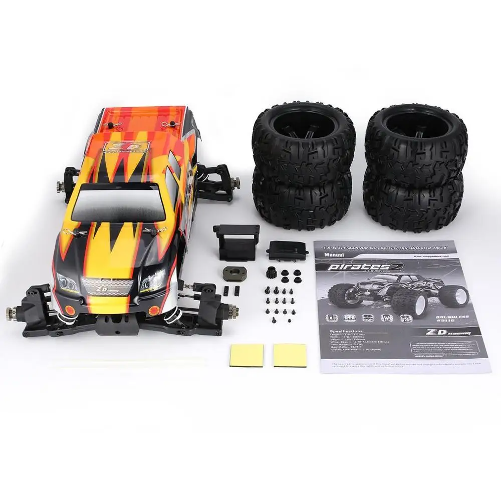 ZD Racing 9116-V2 9116-V3 1:8 масштаб 4WD монстр грузовик без электронных частей комплект версия - Цвет: V2 Empty frame