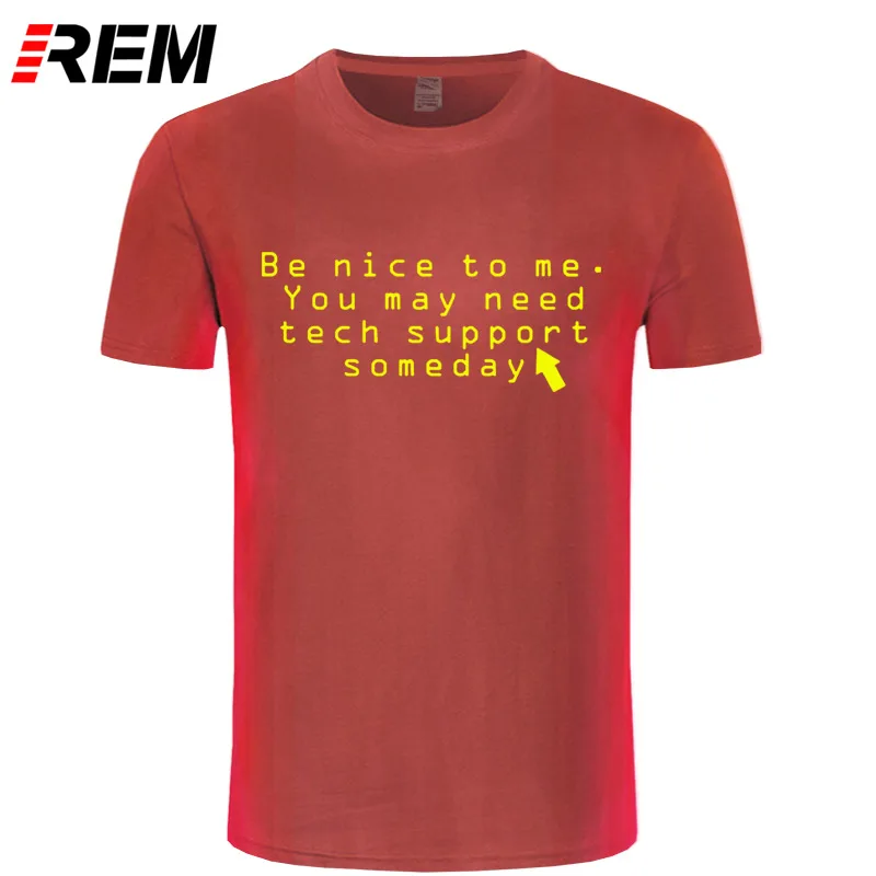 REM Be Good, вам может потребоваться техническая поддержка компьютерного программиста, Рождественская Мужская футболка, Мужская хлопковая футболка с коротким рукавом, Топ - Цвет: 5