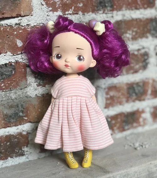 [HL006] Новинка Neoblythe Кукольное платье# вязаное платье в полоску подходит для Blyth Azone Licca OB24 Holala кукольные наряды