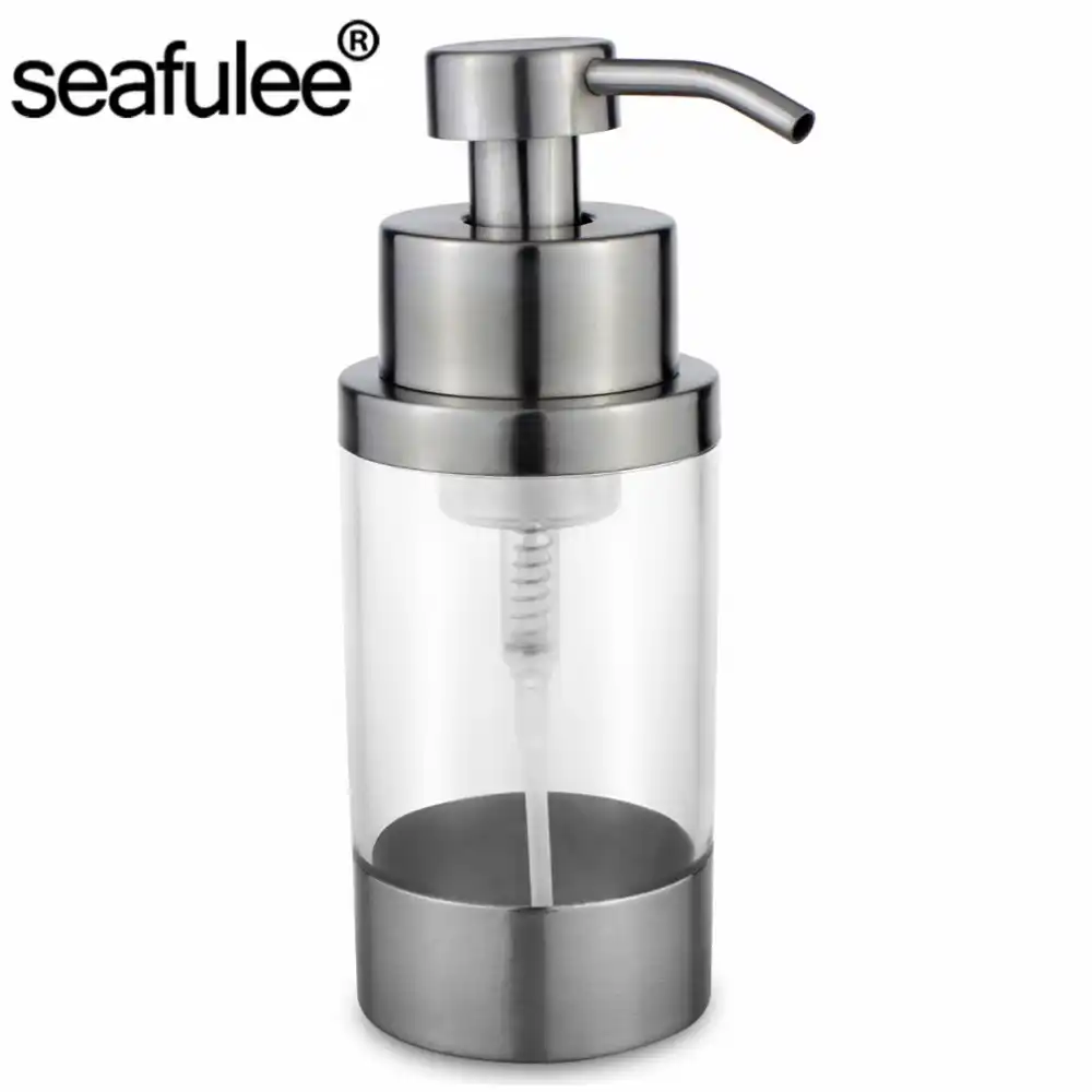 304 Stainless Steel Foaming Soap Dispenser Pump Bottle Bathroom Foaming Soap Dispenser Pump Bottle