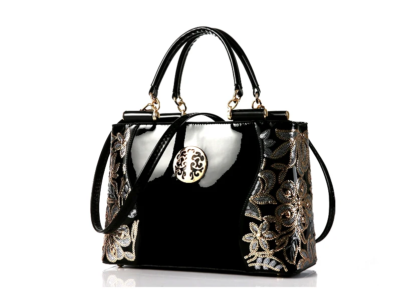 Роскошная женская сумка из натуральной лакированной кожи, сумка через плечо известного бренда, модная сумка-клатч, дизайнерская большая сумка-мессенджер со стразами
