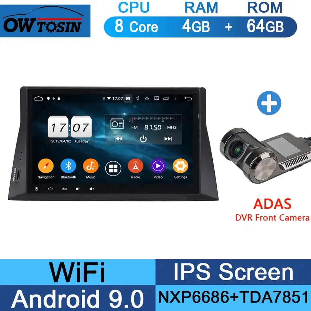 10," ips 8 ядерный 4 Гб ram+ 64 Гб rom Android 9,0 автомобильный DVD радио плеер gps для Honda Accord 8 2008 2009 2010 2011 низкий уровень DSP CarPlay - Цвет: 64G Adas Camera