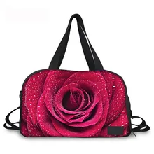 Шумный конструкции 3D с цветочным принтом Для женщин через плечо, Сумки из натуральной кожи Повседневное дорожная сумка Valise Travel Carry на багаж, для отпуска сумка вещевой мешок