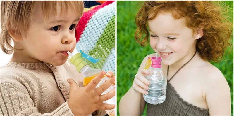 Детская портативная непроливающаяся бутылка соломинка для напитков, защитный инструмент для детей