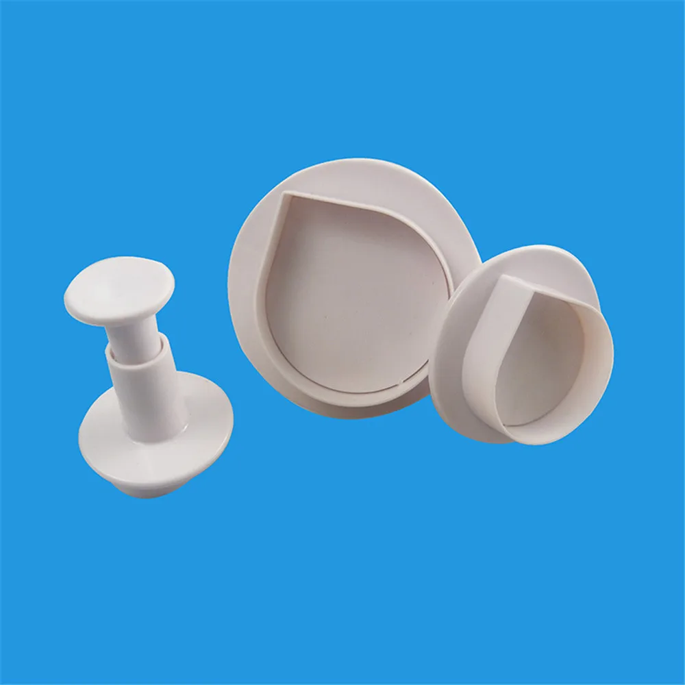 

3PCS Water Droplets Drop Plunger Cookie Cutter Mold sugar craft Biscuit Fondant Cake Decorating DIY Tool