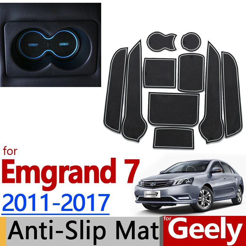 Us 27 68 For Geely Emgrand 7 Ec7 2011 2016 Anti Slip Rubber Cup Cushion Door Mat 9pcs 2012 2013 2014 2016 Accessories Car Styling Sticker In