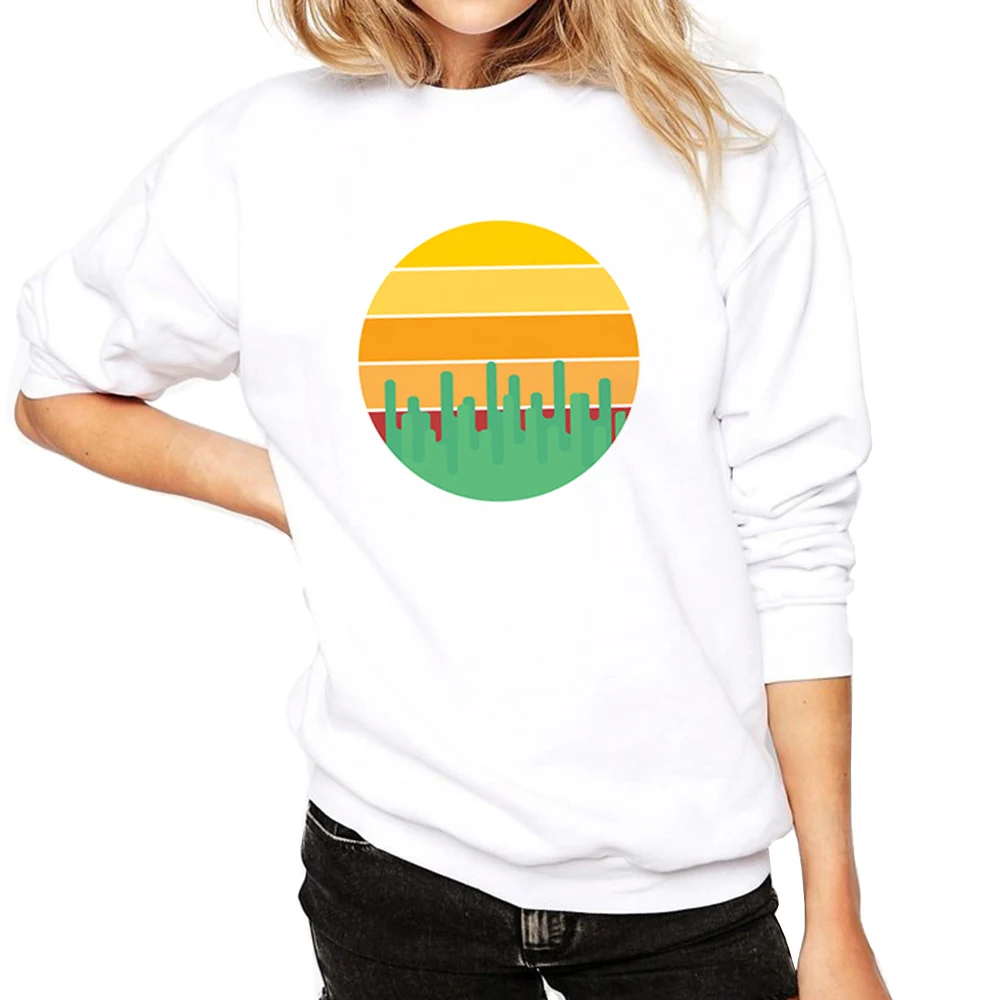 High Quality Women Sweatshirts Fashion Crew Neck Sweatshirts Cotton