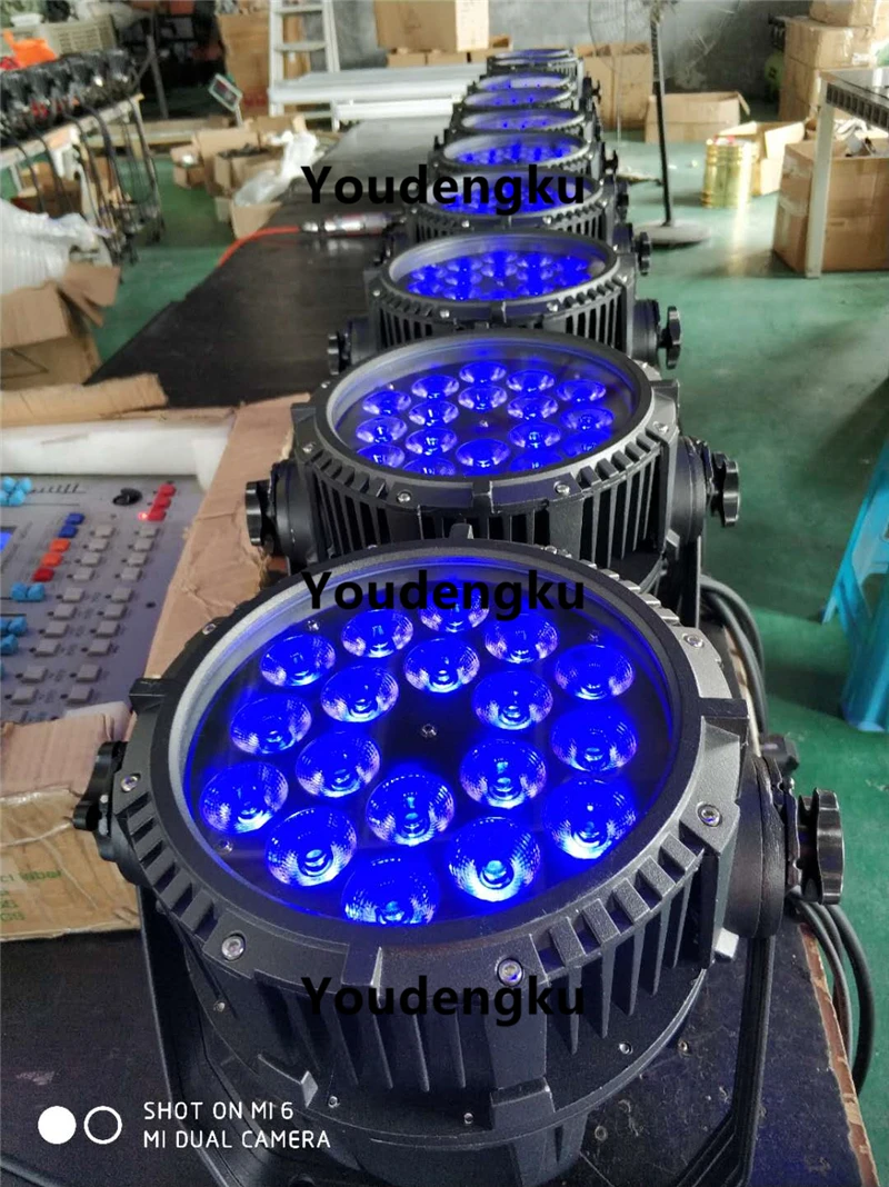 20 шт. Dj DMX RGBWA UV водонепроницаемый IP65 Led Par банок rgbwa uv 6в1 led настенная стирка par свет