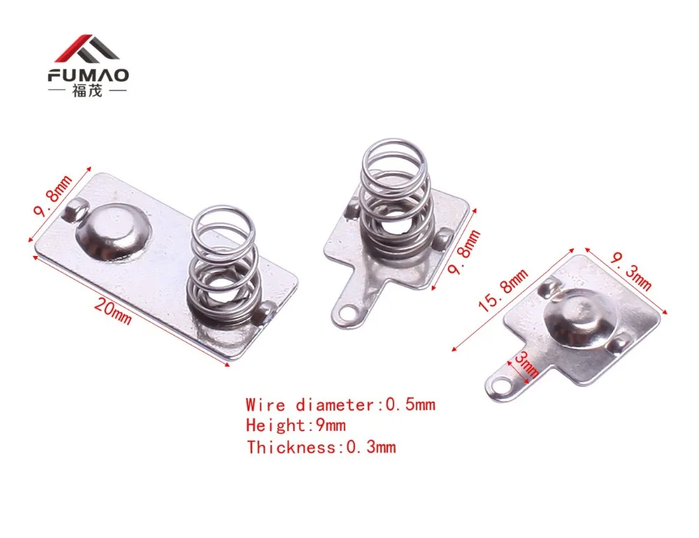 

Custom AAA battery springs contact with compression spring use in pcb board
