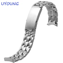 20 мм, высокое качество, нержавеющая сталь, ремешок для часов, новая мода, аксессуары для часов, тонкая стальная пряжка с ремешком для мужчин