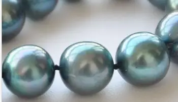 

free shipping bjc>>ROUND PEACOCK BLACK PEARL NECKLACE