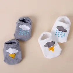 

Hot New Boys Baby Infant Girl Ankle Socks Cloud Print Cotton Anti-slip Socks 2 Sizes