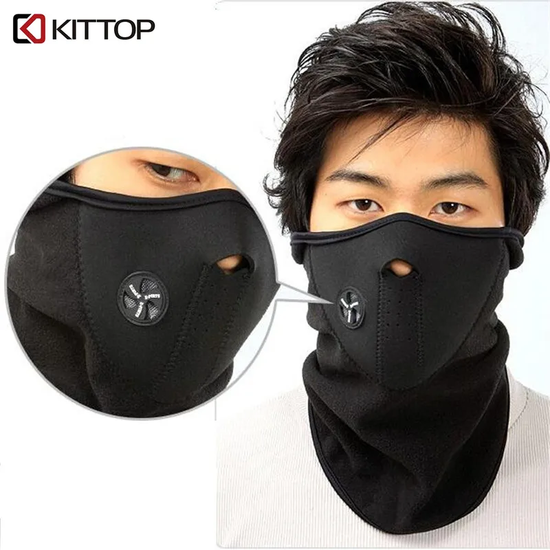 KITTOP Bicycle Mask Neoprene Neck Warm Windproof Half Face Mask Dust