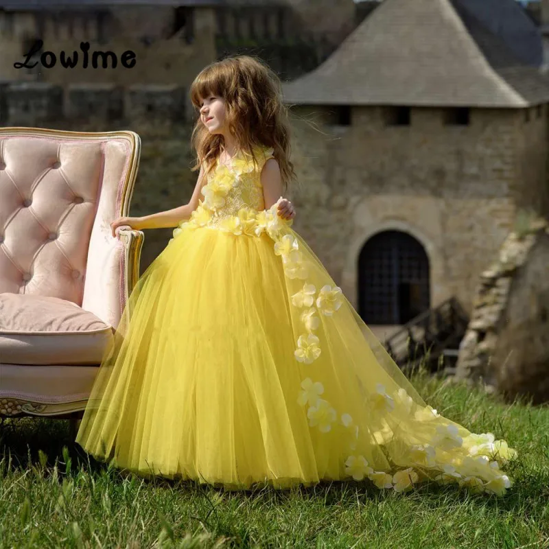 Lindo-amarillo-brillante-flor-chica-vestidos-con-3D-flores-Bola-de-las-muchachas-vestidos-del-desfile_