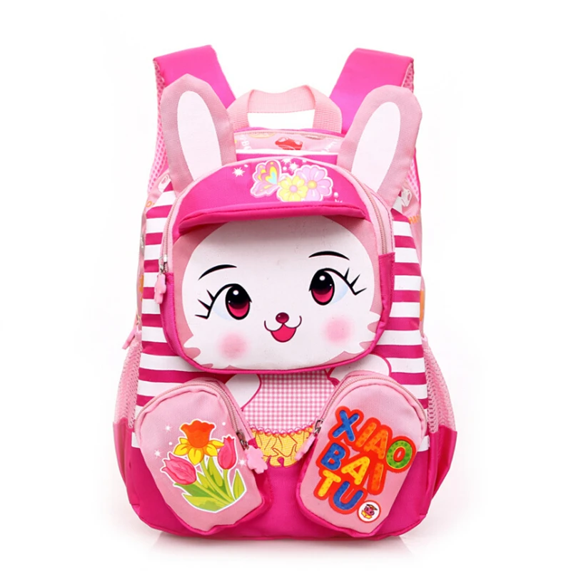 

Primary Children Cartoon School Bags Kids Rabbite Cartoon Backpack boys and girls Waterproof Schoolbags Satchel