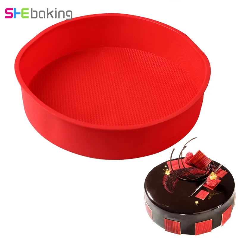 

Shebaking Round Shape Silicone Cake Mold Fondant Bread Chocolate Soap Mould Cake Pan DIY Baking Decorating Tools