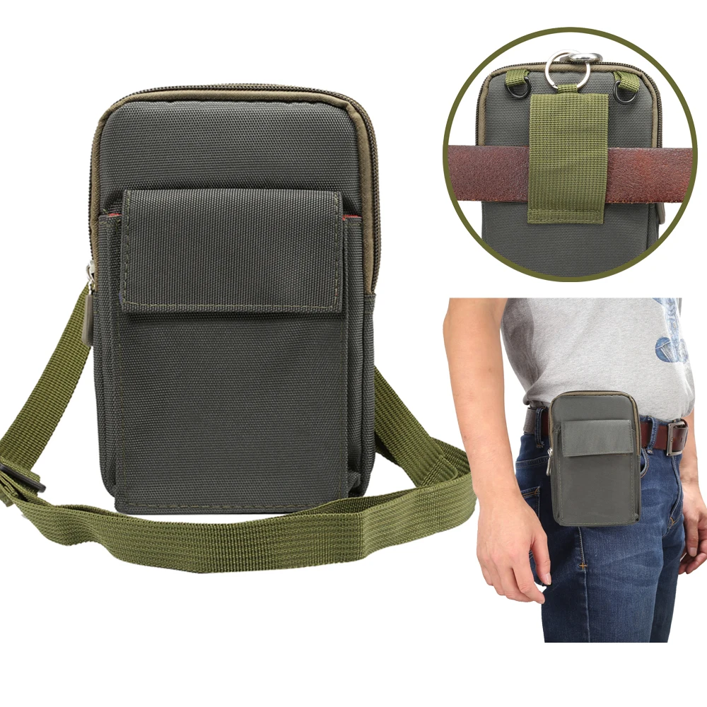 

Man Hanging Waist Belt Single Shoulder Crossbody Phone Outdoor Sport Bag Wallet Case For IPhone 4s 5s 5c se 6s 7 8 Plus XS XR X