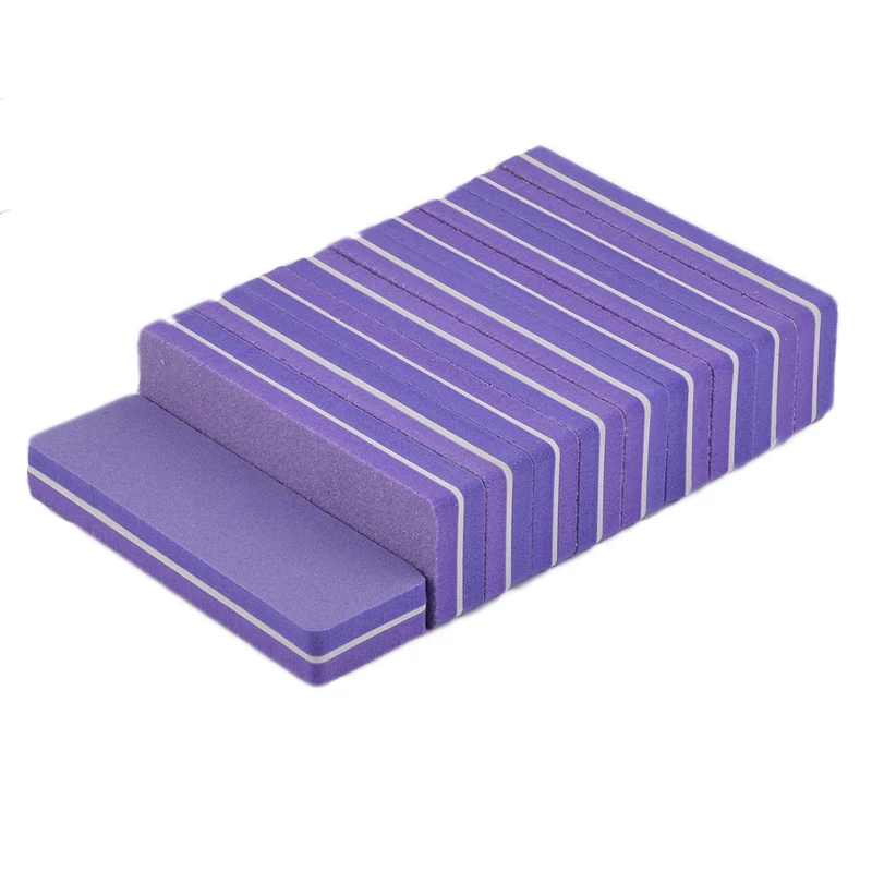 Amortecedor do Unha Conjunto de Ferramentas de Unhas Lote Roxo Arquivo Profissional Cal um Ongle Unha Arquivos Lixar Unhas Esponja Acessórios Manicure 50 Pçs –