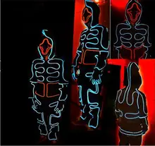 DIY costume LED Suits Luminous Costumes Illuminated Glowing Hooded Men EL Clothes Cold Strip Dance Fashion Talent Show LED Light