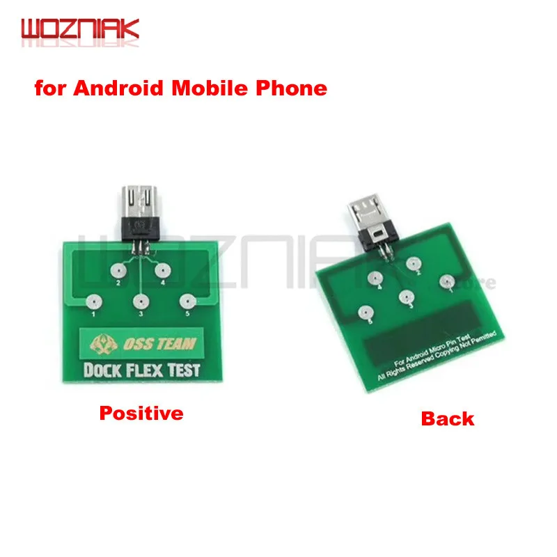 

Wozniak Micro USB 5 Pin PCB Test Board for Android Mobile Phone Battery Power Charging Dock Flex Easy Test Tool