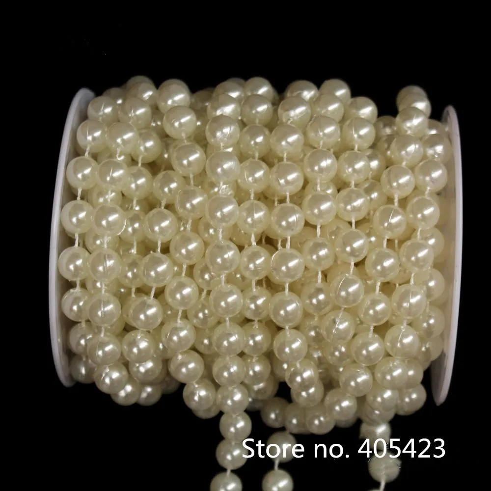 20m/roll 10mm pearl cotton thread bead ABS round imitation pearl DIY