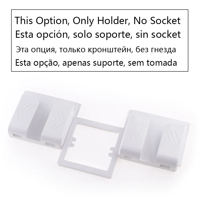 Двойной USB порт настенное зарядное устройство адаптер зарядки 2A настенное зарядное устройство адаптер штепсельная розетка ЕС розетка электрическая панель заземления - Тип: Only Holder